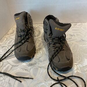 Hi-Tec Hiking Boots Mens 7 Brown Good Lima 200 WP Waterproof Suede Mesh Trail